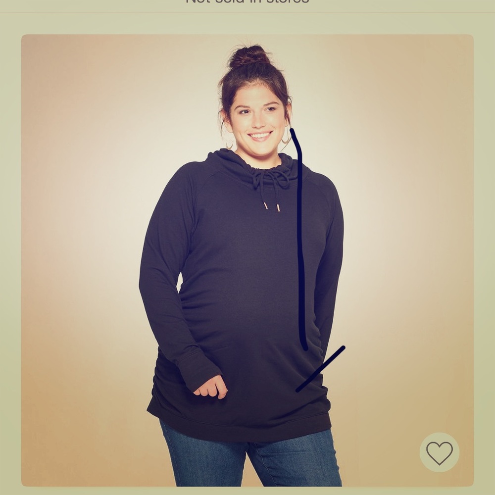 Maternity cowneck black pullover  sweat shirt